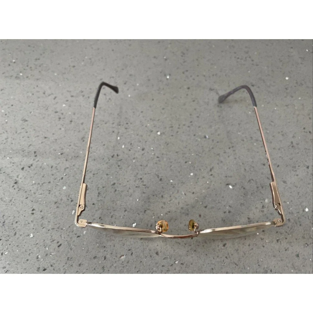 GUESS EYEGLASSES FRAMES ONLY BRN 47-20 140 gold round full rim